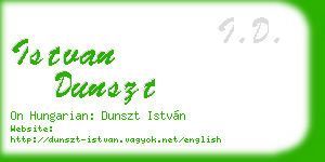 istvan dunszt business card