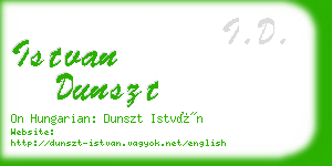 istvan dunszt business card